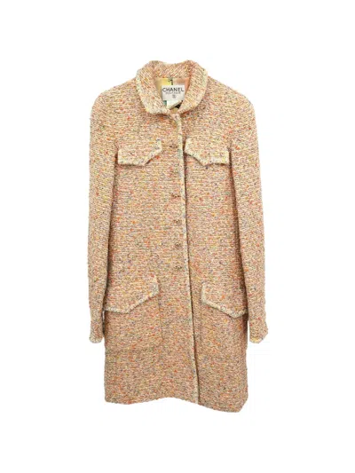 Pre-owned Chanel 1997 Single-breasted Coat In Orange