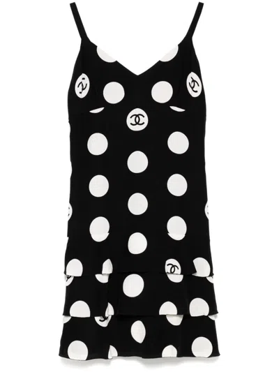 Pre-owned Chanel 1997 Sleeveless Dress In Black