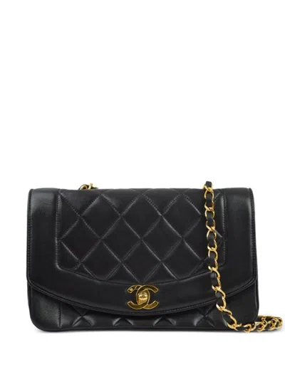 Pre-owned Chanel 1997 Small Diana Shoulder Bag In Black