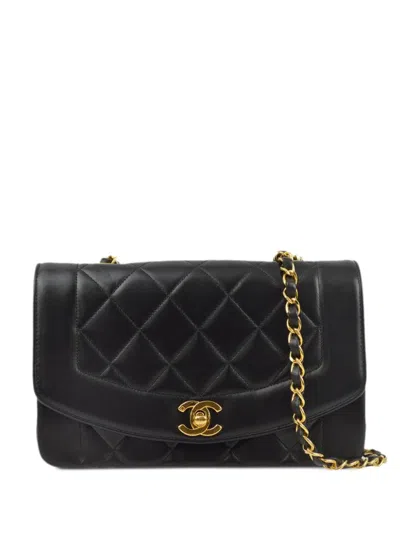 Pre-owned Chanel 1997 Small Diana Shoulder Bag In Black