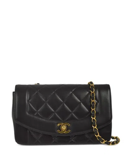 Pre-owned Chanel 1997 Small Diana Shoulder Bag In Black