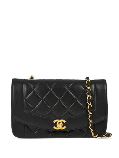 Pre-owned Chanel 1997 Small Diana Shoulder Bag In Black