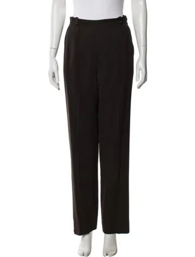 Pre-owned Chanel 1997 Straight Leg Pants In Brown
