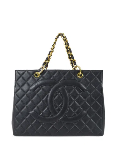 Pre-owned Chanel 1997 Timeless Tote Bag In Black