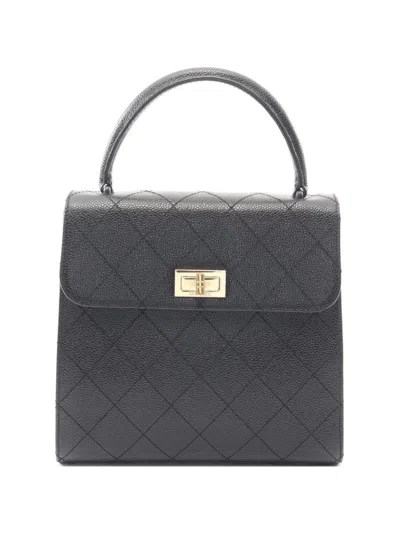 Pre-owned Chanel 1997-1999 2.55 Caviar-leather Diamond-quilting Tote Bag