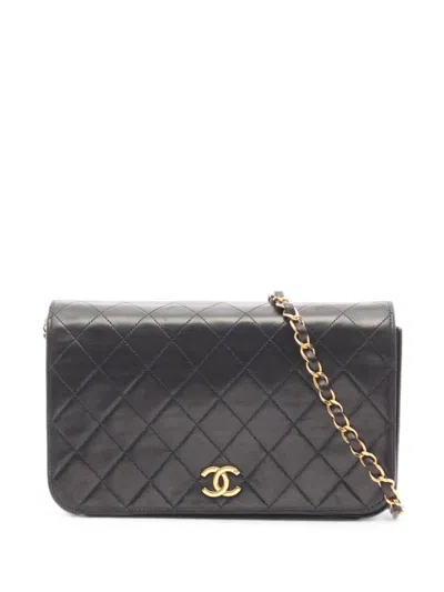 Chanel 1997-1999 Matelassé Cc Leather Shoulder Bag In Brown
