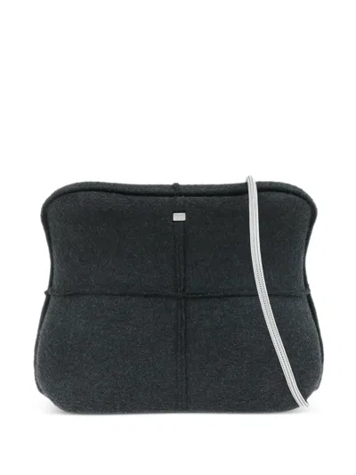Pre-owned Chanel 1997-1999 Millennium Felt Shoulder Bag In Gray