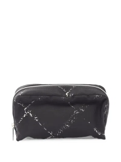 Pre-owned Chanel 1997-1999 Travel Line Pouch In Black