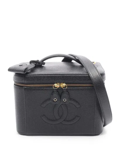 Pre-owned Chanel 1997-1999 Vanity Clutch Bag In Black