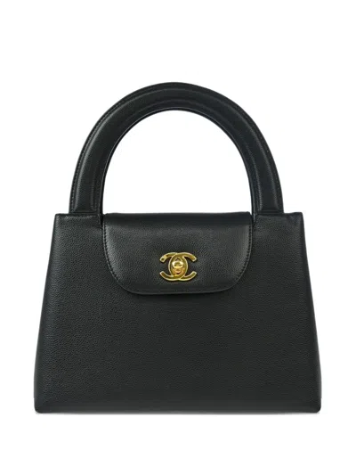 Pre-owned Chanel 1998 Caviar Leather Handbag In Black