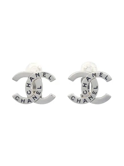 Pre-owned Chanel 1998 Cc-logo Clip-on Earrings
