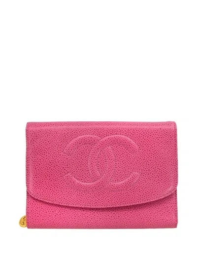 Pre-owned Chanel 1998 Cc Logo Wallet