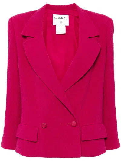 Pre-owned Chanel 1998 Cc Mark Buttons Jacket In Pink