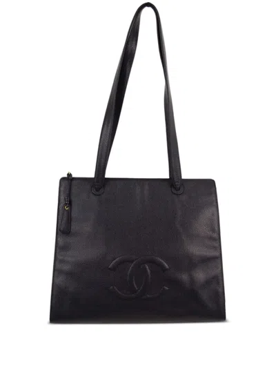 Pre-owned Chanel 1998 Cc Shoulder Bag In Black