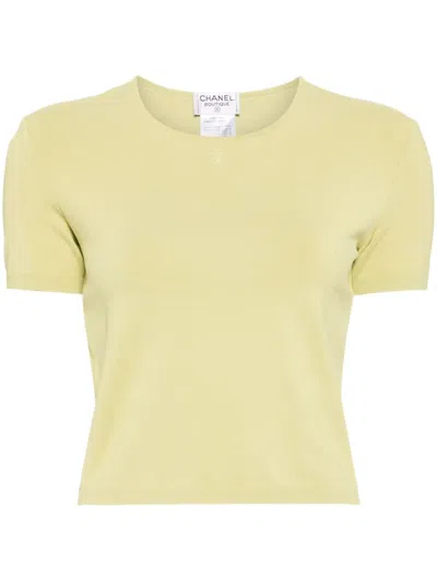 Pre-owned Chanel 1998 Cc T-shirt In Green