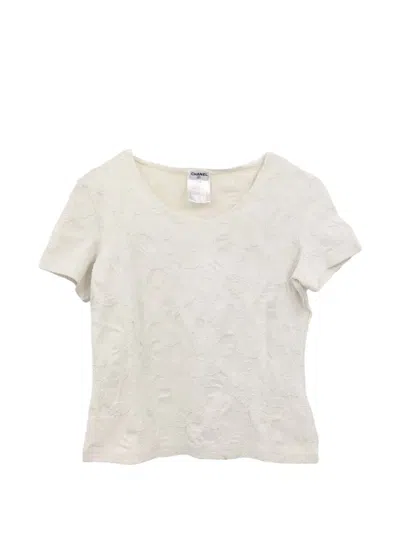 Pre-owned Chanel 1998 Cc T-shirt In White