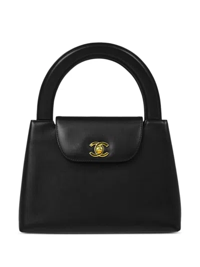 Pre-owned Chanel 1998 Cc Turn-lock Handbag In Black