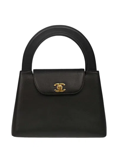 Pre-owned Chanel 1998 Cc Turn-lock Handbag In Black