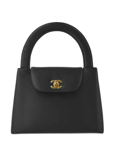 Pre-owned Chanel 1998 Cc Turn-lock Handbag In Black