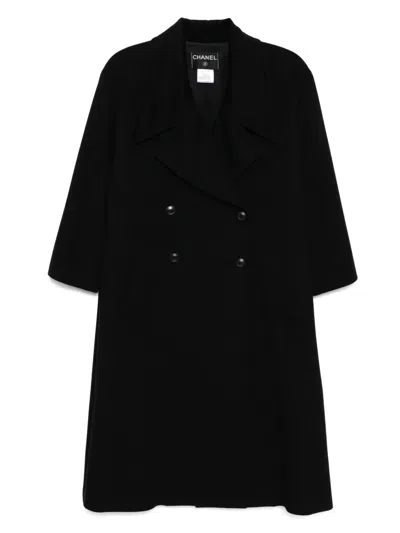 Pre-owned Chanel 1998 Double-breasted Coat In 黑色