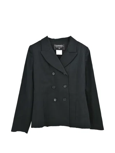 Pre-owned Chanel 1998 Double-breasted Jacket In Black