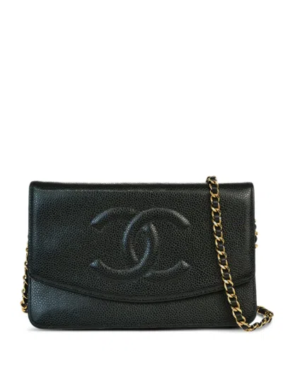 Pre-owned Chanel 1998 Interlocking Cc Chain Wallet