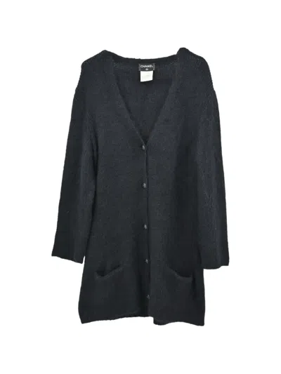 Pre-owned Chanel 1998 Knit Cardigan In Black