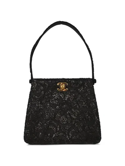 Pre-owned Chanel 1998 Logo-detail Shoulder Bag In Black
