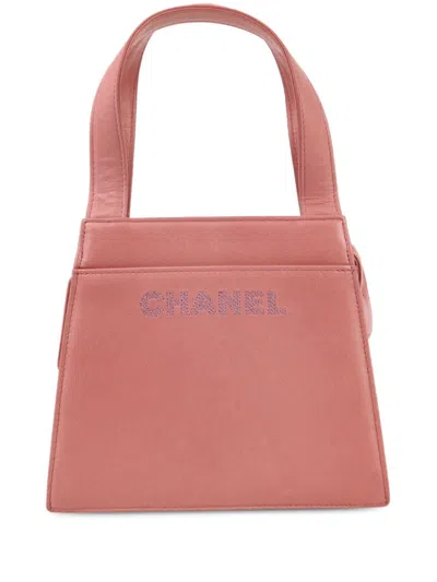 Pre-owned Chanel 1998 Logo-embroidered Tote Bag In Pink
