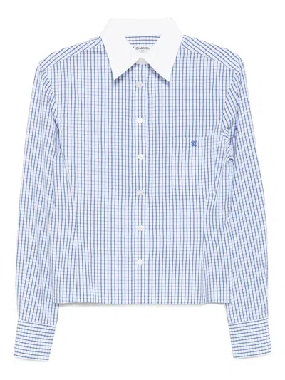 Pre-owned Chanel 1998 Long-sleeved Shirt In Blue