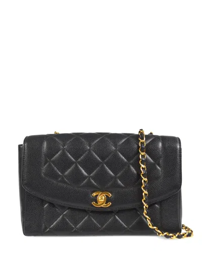 Pre-owned Chanel 1998 Medium Diana Shoulder Bag In Black