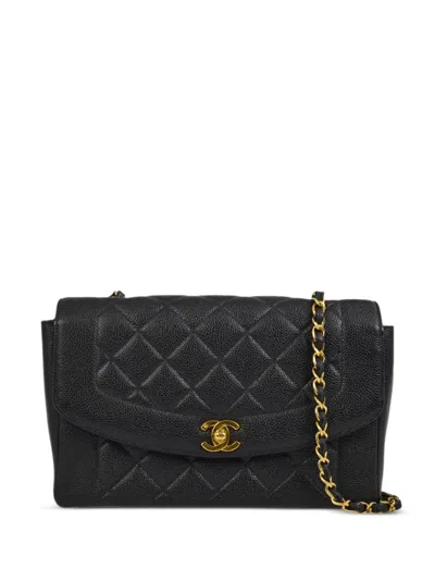 Pre-owned Chanel 1998 Medium Diana Shoulder Bag In Black