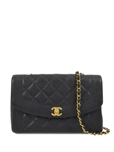 Pre-owned Chanel 1998 Medium Diana Shoulder Bag In Black