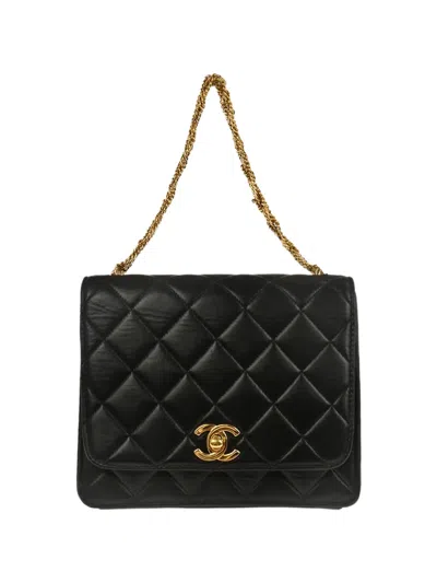 Pre-owned Chanel 1998 Quilted Handbag In Black