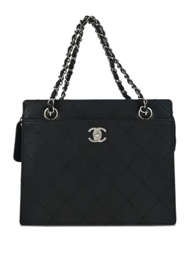 Pre-owned Chanel 1998 Quilted Shoulder Bag In Black