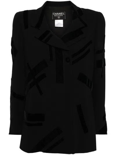 Pre-owned Chanel 1998 Single-breasted Blazer In Black