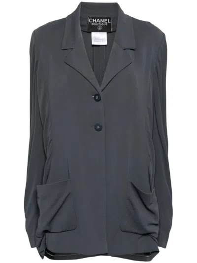 Pre-owned Chanel 1998 Single-breasted Blazer In Grey