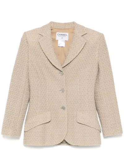 Pre-owned Chanel 1998 Single-breasted Jacket In Neutrals
