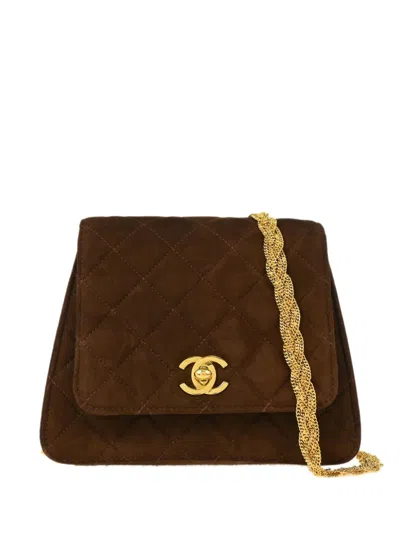 Pre-owned Chanel 1998 Single Flap Shoulder Bag In Brown