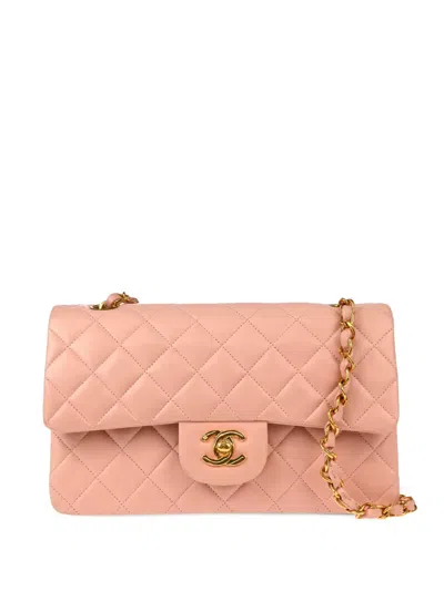 Pre-owned Chanel 1998 Small Classic Double Flap Shoulder Bag In 粉色