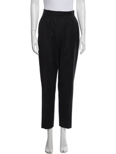 Pre-owned Chanel 1998 Straight Leg Pants In Black