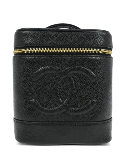 Pre-owned Chanel 1998 Timeless Vanity Case In Black