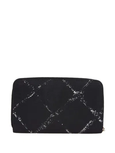 Pre-owned Chanel 1998 Travel Line Wallet In Black