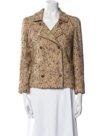 Pre-owned Chanel 1998 Tweed Blazer In Neutral