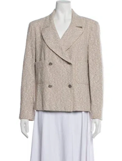 Pre-owned Chanel 1998 Tweed Blazer In Neutrals