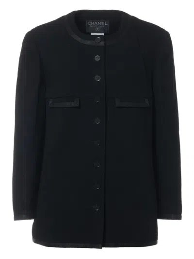 Pre-owned Chanel 1998 Wool Jacket In Black