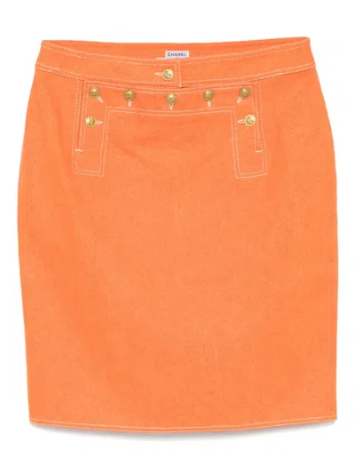 Pre-owned Chanel 1999-2000s Denim Skirt