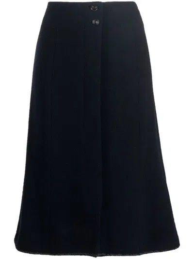 Pre-owned Chanel 1999 A-line Knee-length Skirt In Blue