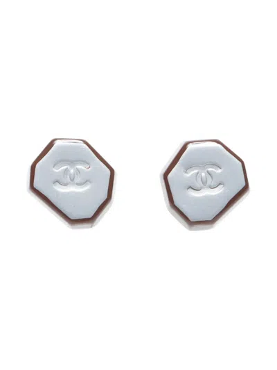 Pre-owned Chanel 1999 Cc Mark Earrings