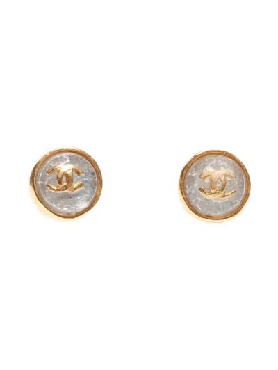 Pre-owned Chanel 1999 Mini Cc-mark Earrings